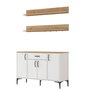 Hanah Home Armario Multiusos JE233 - 4697 Blanco y Nogal